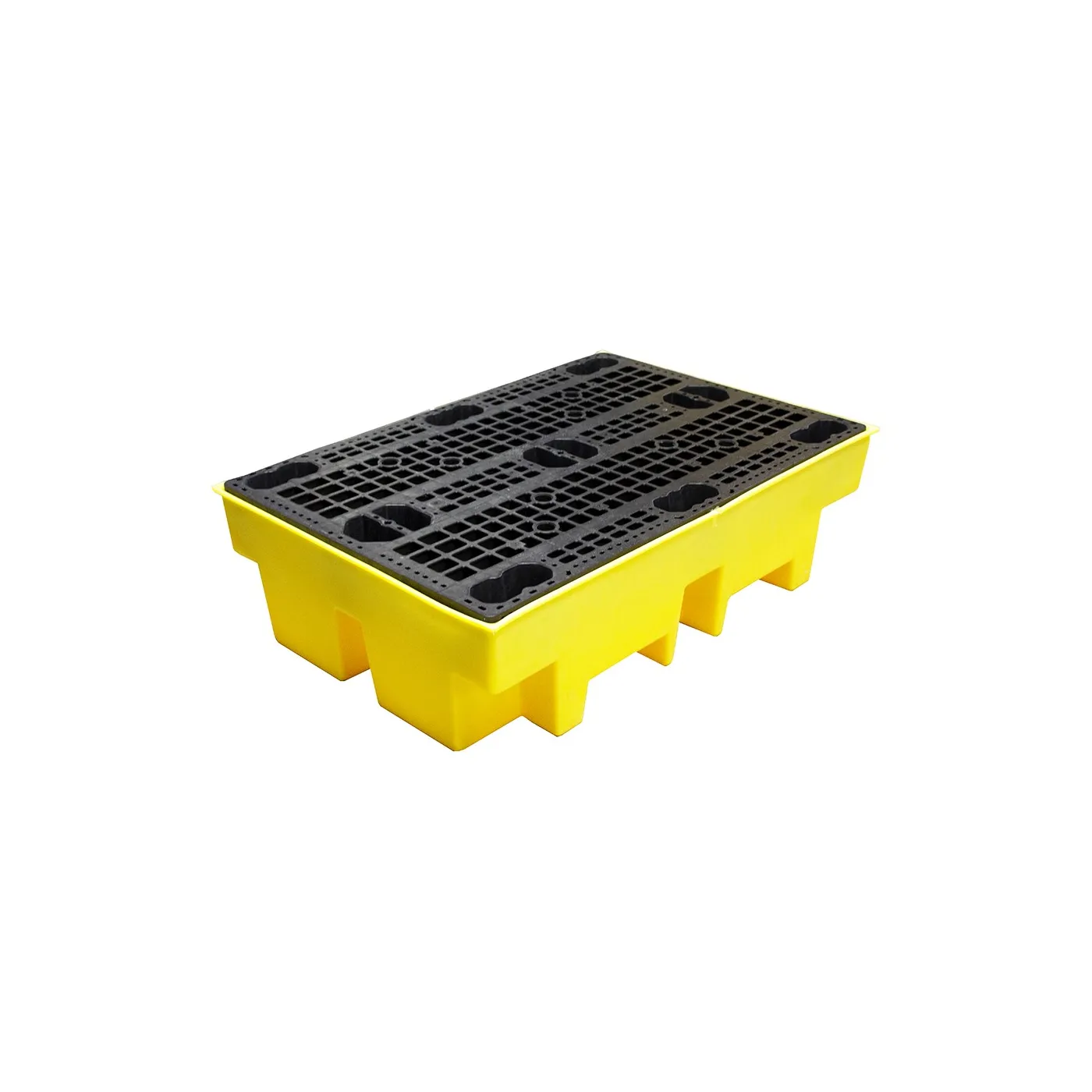 Wanna wychwytowa z kratownicą pod 2 beczki 1220 x 820 x 330 mm, żółta