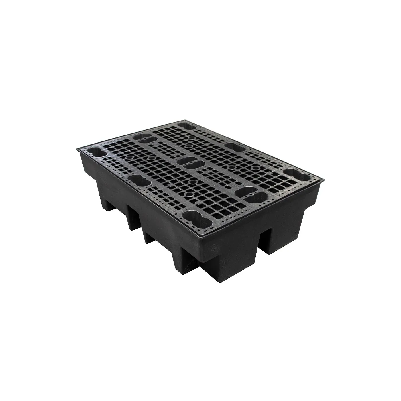 Wanna wychwytowa z kratownicą pod 2 beczki 1220 x 820 x 330 mm, czarna