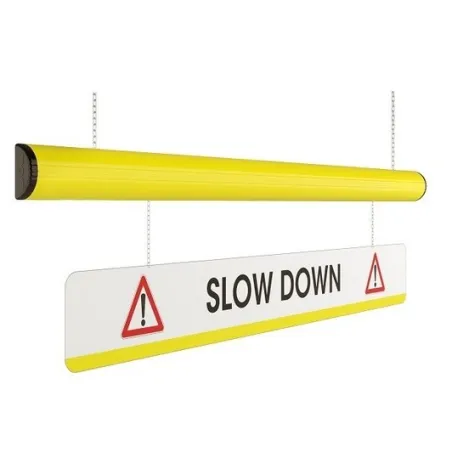 Ogranicznik wysokości WARNING BAR z oznakowaniem ostrzegawczym