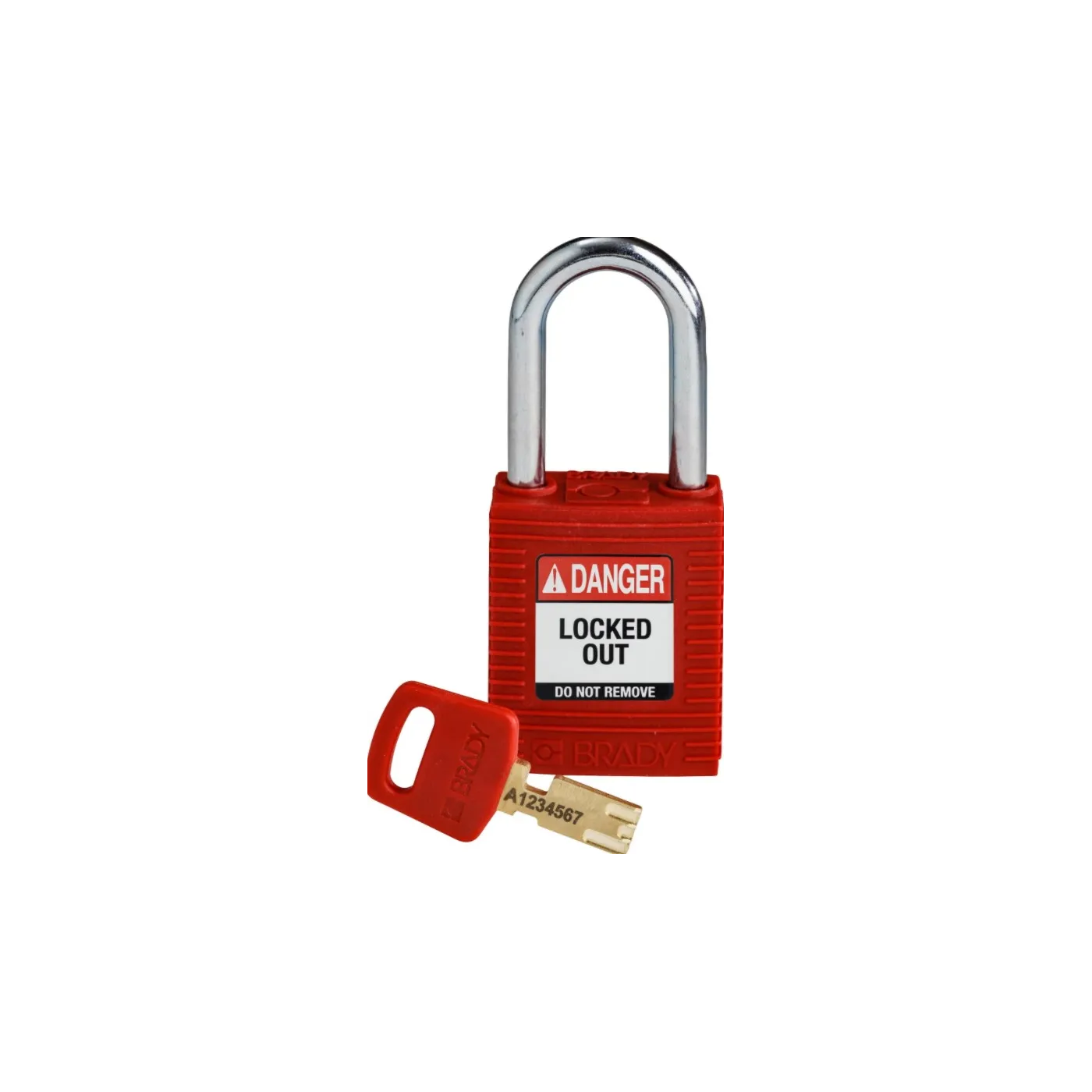Kłódka nylonowa SAFEKEY, korpus standardowy, szekla stalowa 38 mm KD czarna 6 szt