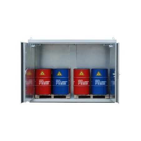 Kontener jednopoziomowy na 2 IBC / 3 euro palety F60 ognioodporny