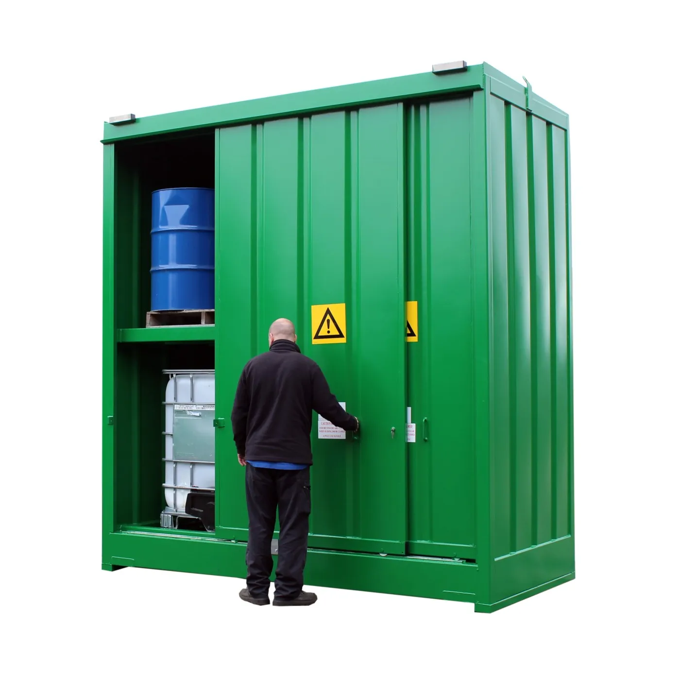 Kontener nieizolowany dwupoziomowy do przechowywania 16 beczek lub 4 zbiorników IBC 3000 x 1500 x 3295 mm
