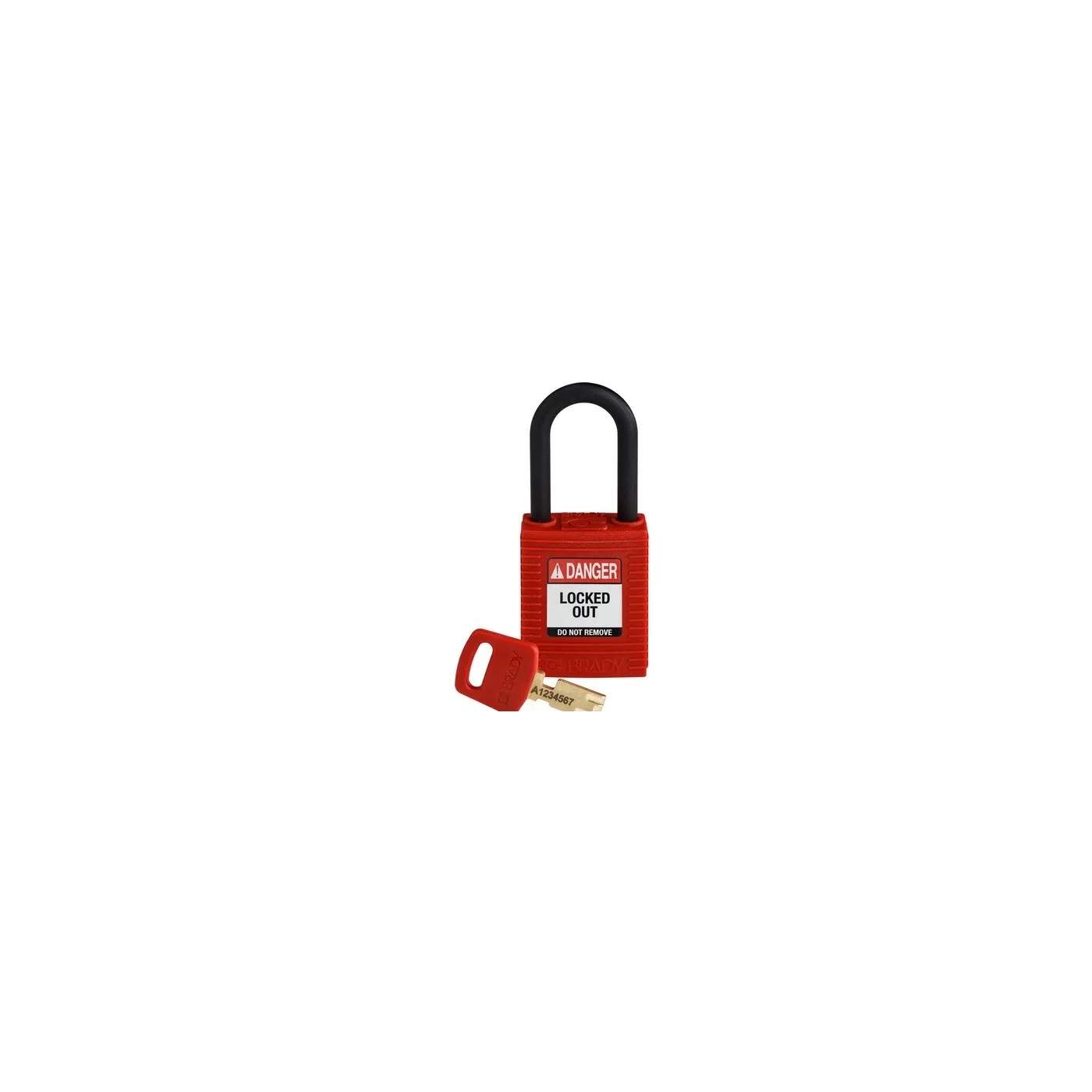 Kłódka nylonowa SAFEKEY, korpus standardowy, szekla polimerowa 38 mm KD niebieska 6 szt
