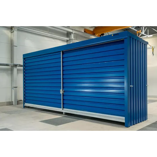 Kontener dwupoziomowy na 6 IBC / 8 euro palet, drzwi otwierane