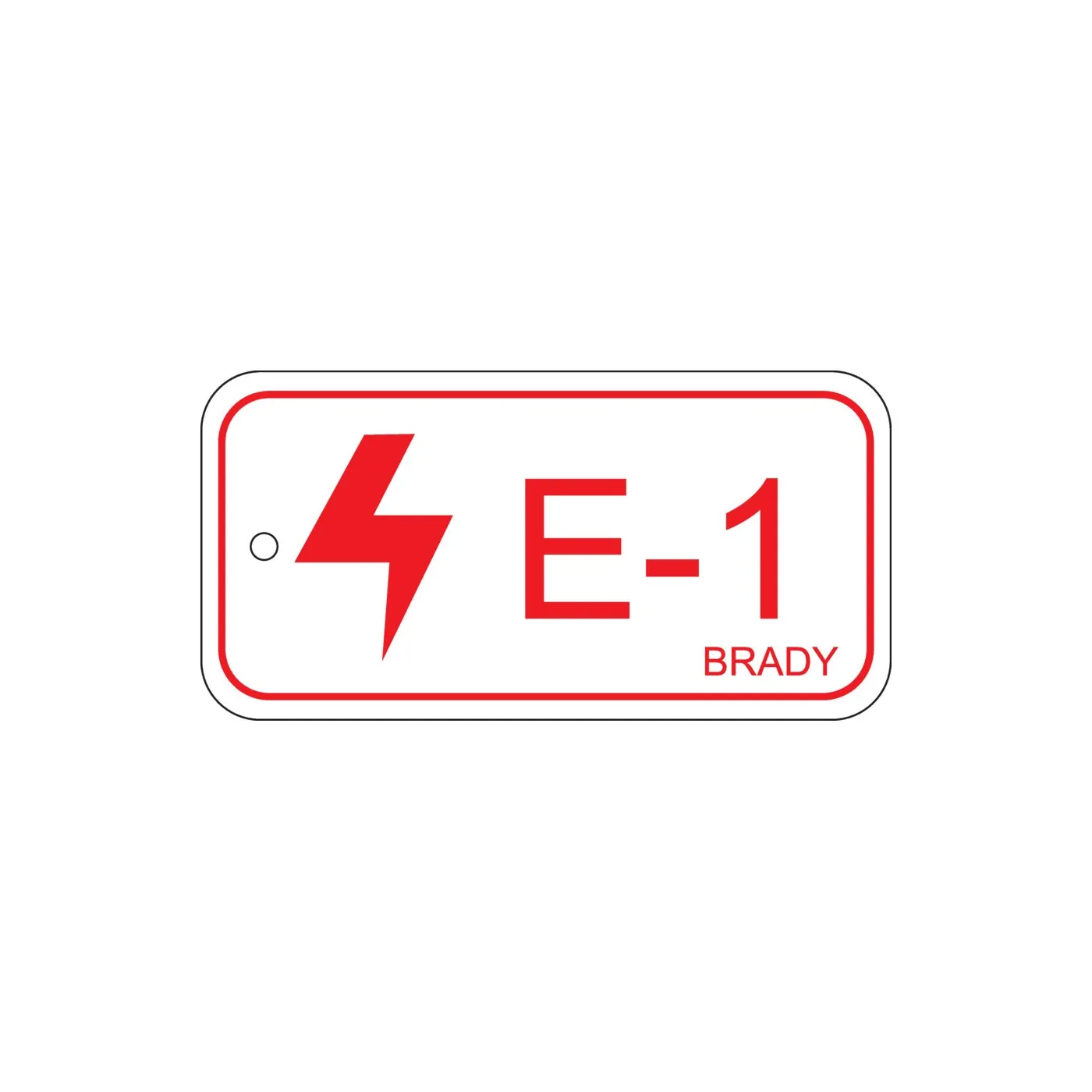 Zawieszka identyfikująca źródło energii – elektryczne E-1, 75 x 38 mm 25 szt.