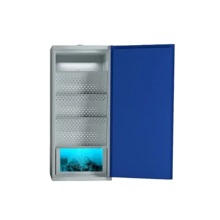Szafa ognioodporna na baterie litowo-jonowe z systemem kwarantanny, jednodrzwiowa, rozmiar M 90 min 895 x 600 x 2050 mm
