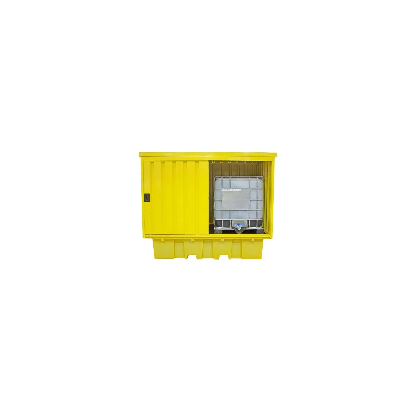 Stanowisko robocze na 2 IBC 2625 x 1430 x 2110 mm, żółte