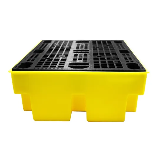 Wanna wychwytowa z kratownicą pod 2 beczki 1220 x 820 x 330 mm, żółta