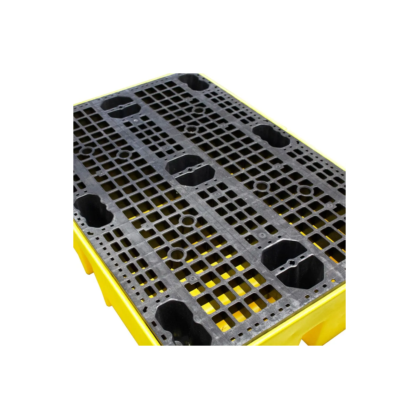 Wanna wychwytowa z kratownicą pod 2 beczki 1220 x 820 x 330 mm, żółta