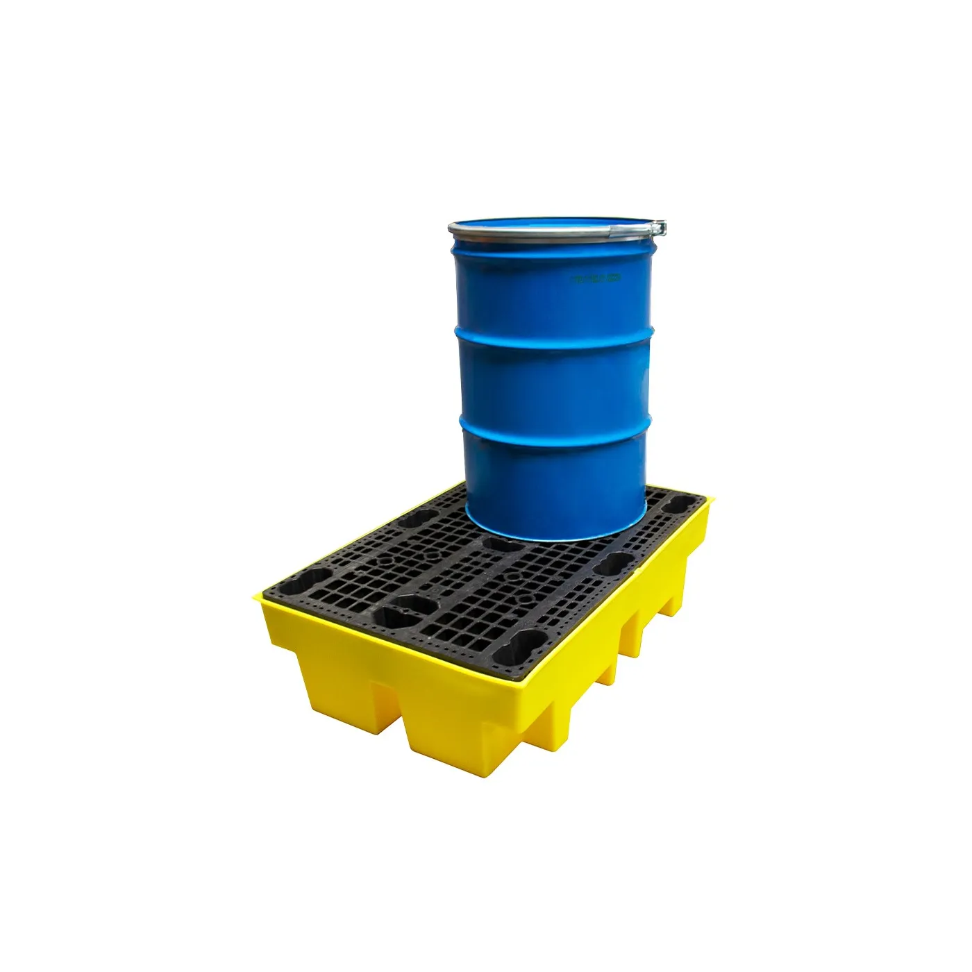 Wanna wychwytowa z kratownicą pod 2 beczki 1220 x 820 x 330 mm, żółta