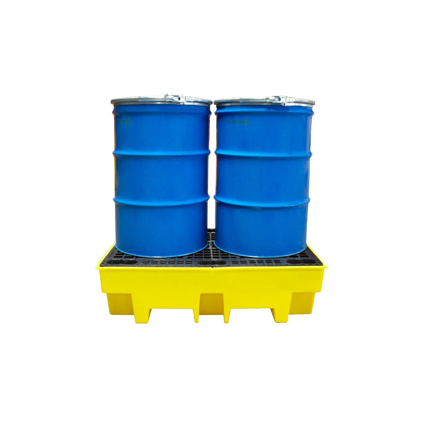 Wanna wychwytowa z kratownicą pod 2 beczki 1220 x 820 x 330 mm, żółta