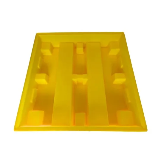 Wanna wychwytowa z kratownicą pod 4 beczki 1280 x 1285 x 275 mm, żółta