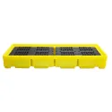Wanna wychwytowa z kratownicą pod 3 beczki 1785 x 780 x 240 mm, żółta