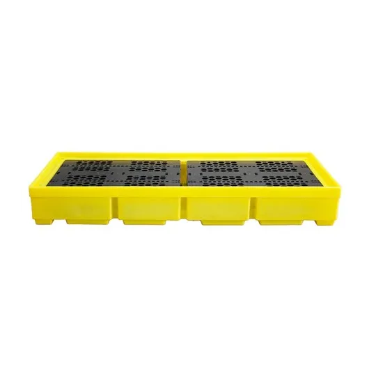 Wanna wychwytowa z kratownicą pod 3 beczki 1785 x 780 x 240 mm, żółta