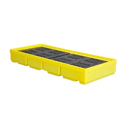 Wanna wychwytowa z kratownicą pod 3 beczki 1785 x 780 x 240 mm, żółta