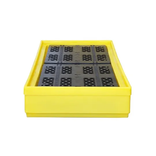Wanna wychwytowa z kratownicą pod 3 beczki 1785 x 780 x 240 mm, żółta