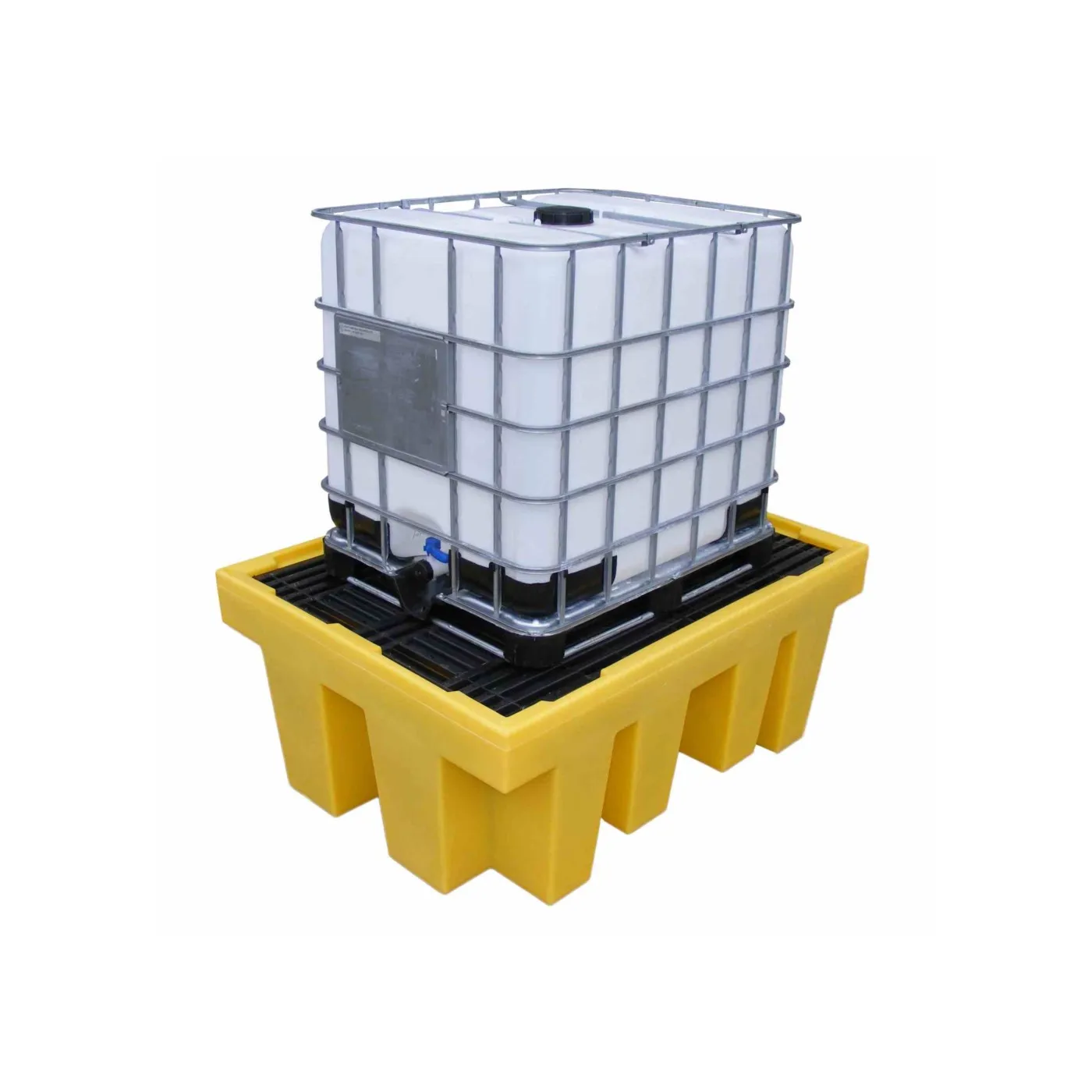 Wanna wychwytowa, wysokoprofilowa z kratownicą pod 1 IBC 1760 x 1350 x 710 mm, żółta