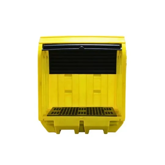 Stanowisko robocze z drzwiami suwnymi pod 2 beczki, 230 l