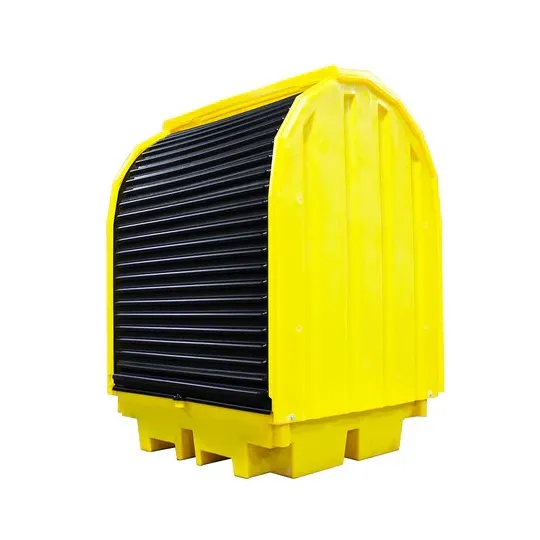 Stanowisko robocze z drzwiami suwnymi pod 4 beczki, 410 l