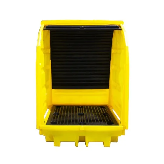 Stanowisko robocze z drzwiami suwnymi pod 4 beczki, 410 l