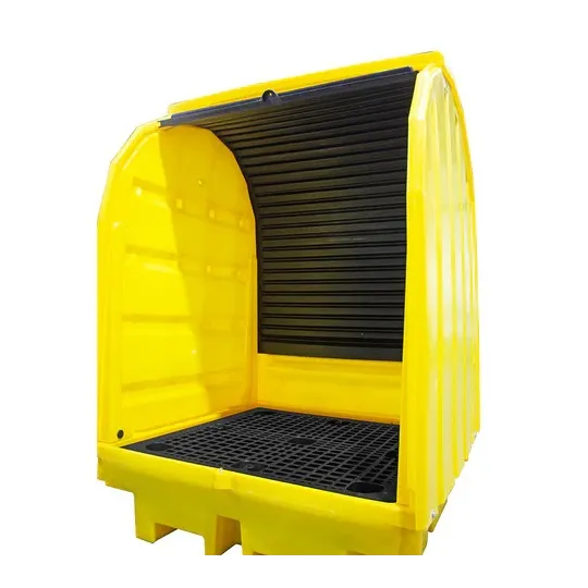 Stanowisko robocze z drzwiami suwnymi pod 4 beczki, 410 l