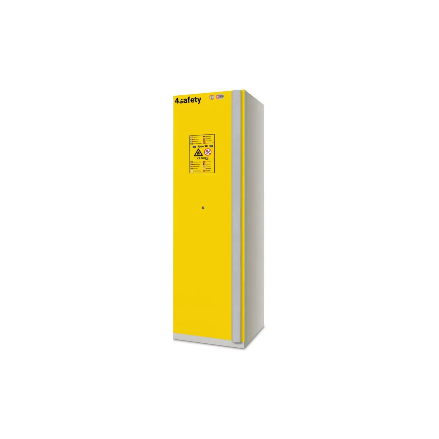 Szafa ognioodporna BASIC rozmiar M 90 min 600 x 600 x 1950 mm, wysuwane półki, klamka lewa