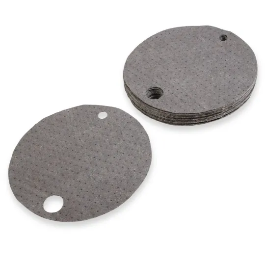 Two-layer sorbent, universal barrel mat