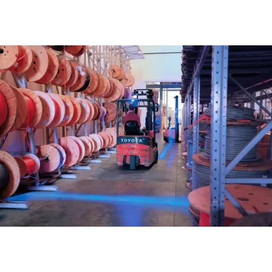 Projektor liniowy LED 24W do wózków widłowych, kolor niebieski
