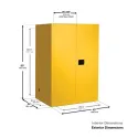 Szafa zabezpieczająca 2 x 110 l dwudrzwiowa zamknięcie automatyczne