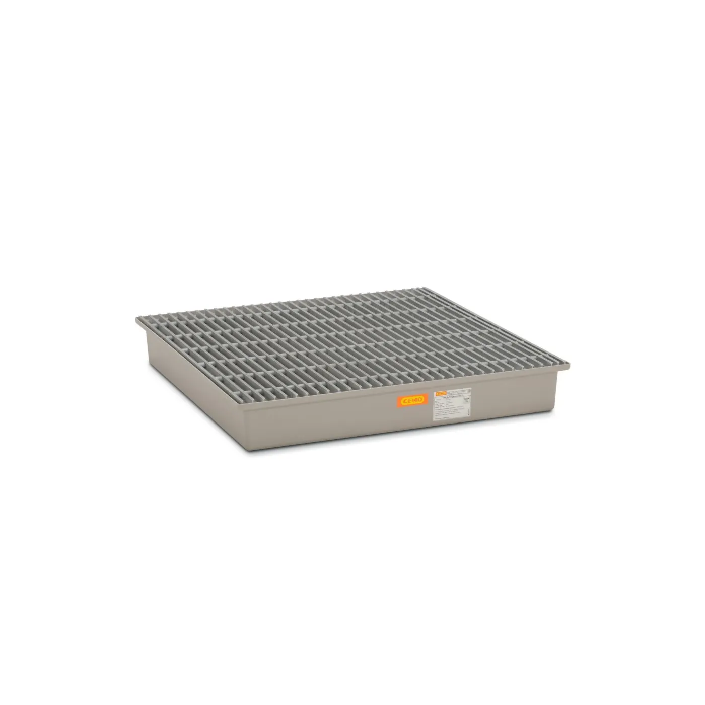Wanna wychwytowa z kratownicą  GRP pod 4 beczki 220l, 1280 x 1280 x 200 mm