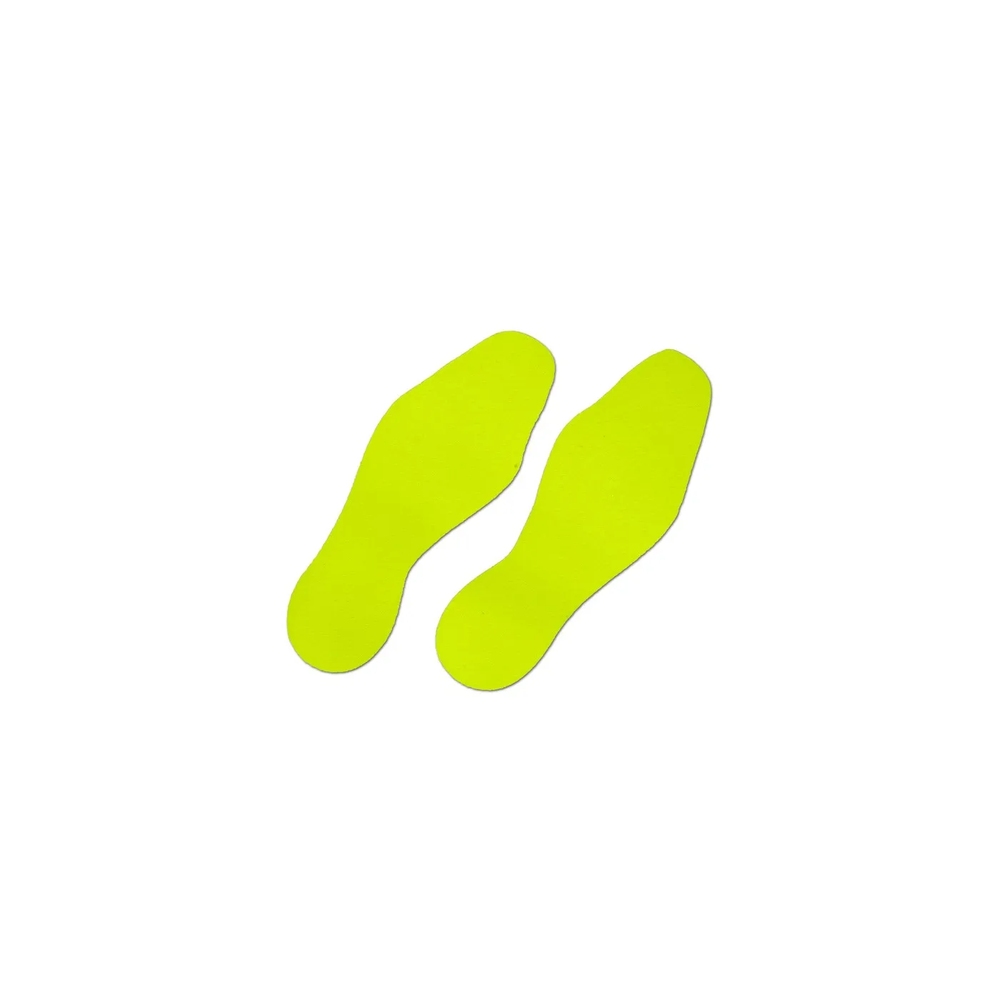 Antypoślizgowy znak podłogowy – fluorescencyjne ślady stóp R13 95 × 265 mm (para), zestaw 10 szt.